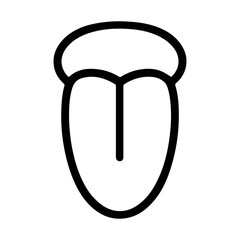 anatomical tongue icon vector on white background
Human anatomical organ