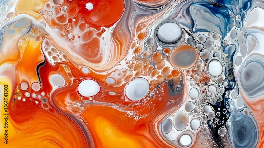 Poster This artwork features a captivating display of vibrant colors blending and swirling, creating an intricate and mesmerizing abstract design