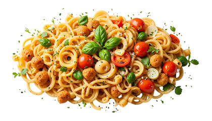 Assorted pasta dishes featuring fresh vegetables and herbs wholesome meals packed with natural goodness