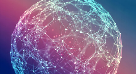 abstract blue sphere with reflection