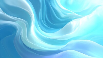 Smooth Blue Abstract Wave Background for Digital Design