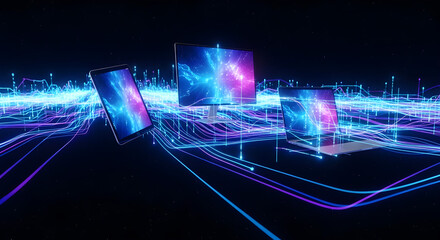 abstract blue background with lines