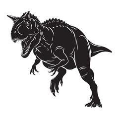 Striking horns and speed combined – Carnotaurus silhouette in refined Carnotaurus vector – Carnotaurus illustration

