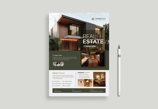Modern Real Estate Promotional Flyer Template