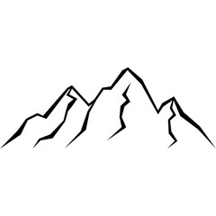 Fototapeta premium Mountain Silhouette Illustration