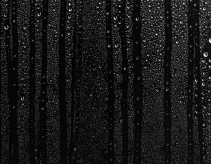 Raindrop and Fog Texture Overlay on Dark Glass Surface