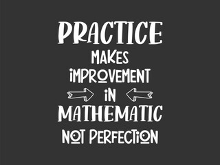 Math is about progress not perfection inspiring practice quote tee for growth minded math lovers and educators