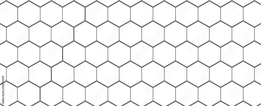 Poster Modern white background textured with abstract hexagon pattern.vector