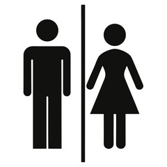man and woman toilet sign