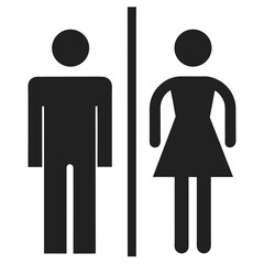 man and woman toilet sign