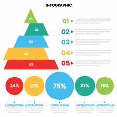 Modern Infographic with Options, Colorful Step by Step Diagram for Corporate Use