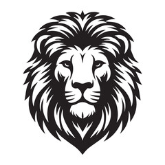 Obraz premium Leo Zodiac Sign black icon silhouette vector flat illustration design on white background