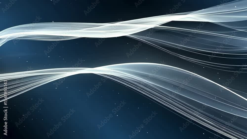 Poster dynamic lines of light swirl across a dark backdrop, creating an enchanting display of motion and en