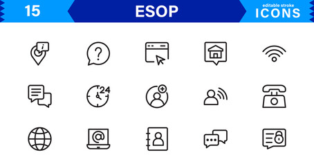 Modern ESOP Icons - High-Quality Graphics for Finance, Corporate Plans, and Employee Ownership Projects