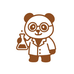 Scientist Panda Conducting Experiment in Laboratory