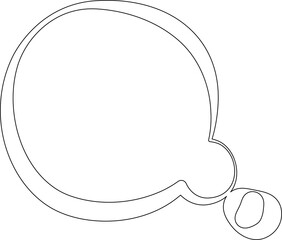 Handwritten speech bubbles linear style, dialogue, chat