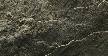Close-up of dark cracked rock surface with fine lines and subtle texture