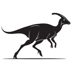The musical giant of prehistory – Parasaurolophus silhouette crafted into artistic Parasaurolophus vector – Parasaurolophus illustration

