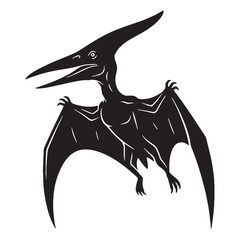 Soaring over ancient seas – Pteranodon silhouette drawn in elegant Pteranodon vector – Pteranodon illustration   © Vectorhub