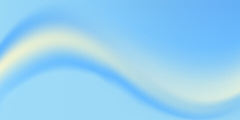 Beautiful Flowing Summer Color Abstract Background. Sky blue and cream gradient mesh background. Refreshing abstraction artwork. Vector