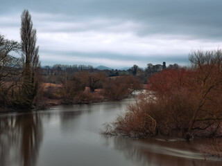 autumn landscape with lake
