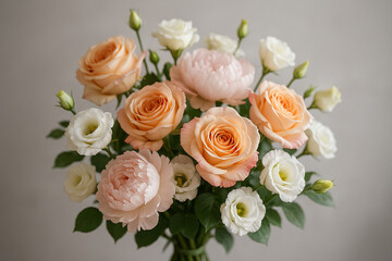 Romantic Rose and Peony Flower Arrangement
