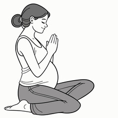  A girl holds her hands in front of her heart in a shy and emotional pose, expressing quiet feelings of love and admiration.