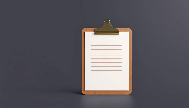 Clipboard with document file icon mockup, vector illustration, clipboard, visual