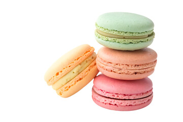 Fototapeta premium Delicate macaron stack PNG Image