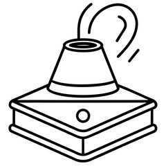 Magnetic stirrer line art vector