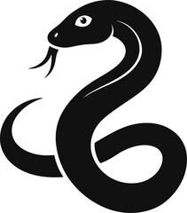 snake graphic icon snake black silhouette isolate vector