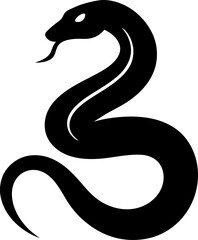 snake graphic icon snake black silhouette isolate vector