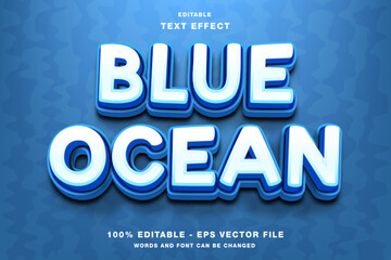 Blue Ocean 3D Editable Text Effect Template