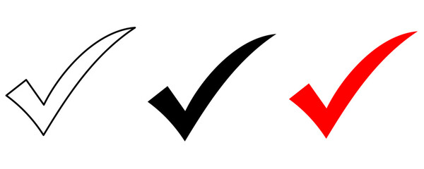 Check Tick Mark Icon set 