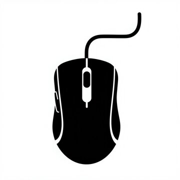 black computer mouse icon clip art preview