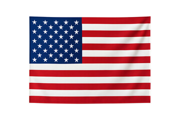 Fototapeta premium American flag stars and stripes waving proudly isolated on transparent background