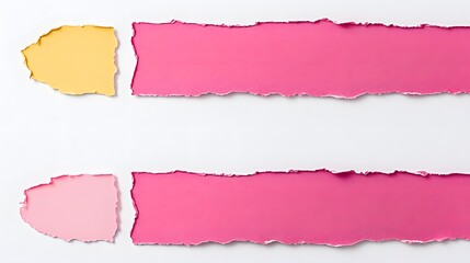 Fototapeta premium Torn Paper Pastel Pink Yellow Background Design