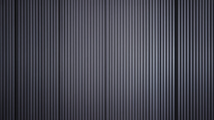 Seamless Black Corrugated Metal Pattern &ndash; Vertical Parallel Strips