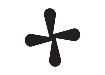 black fan isolated on black