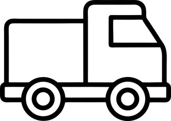 Delivery truck vector on white background