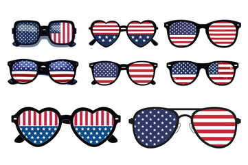 Patriotic American Flag Sunglasses © Silhouette Station