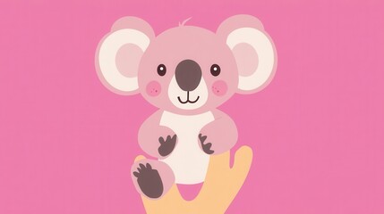 Fototapeta premium Cute koala cartoon character illustration.