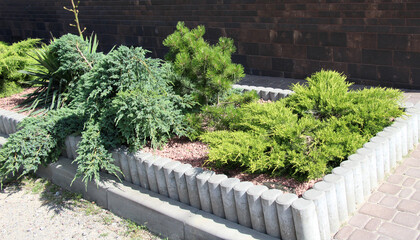 Design of landscaping in the garden, park, square, recreation area