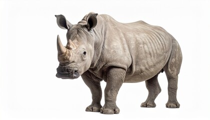 Obraz premium white rhino isolated on white