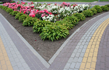 Design of landscaping in the garden, park, square, recreation area