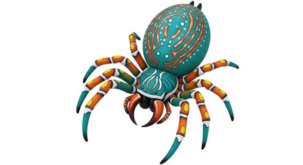 Isolated Colorful Spider