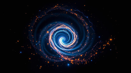 Fototapeta premium Abyss of Light: The Spiral Gateway to Infinite Space