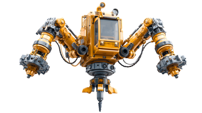 A robotic miner with drill arm