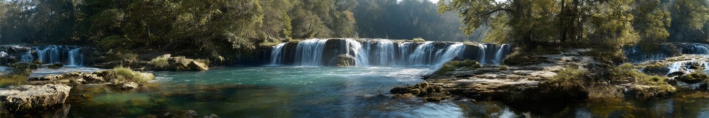 Obraz premium Majestic waterfall adventure nature hdr 360 degrees hdi environment