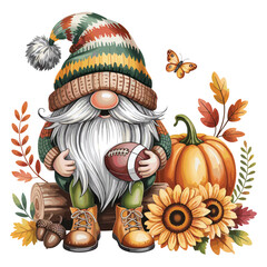 Football Gnome Watercolor Sublimation


